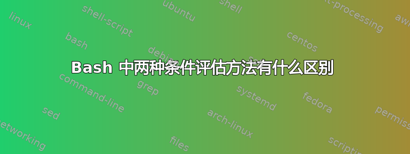 Bash 中两种条件评估方法有什么区别