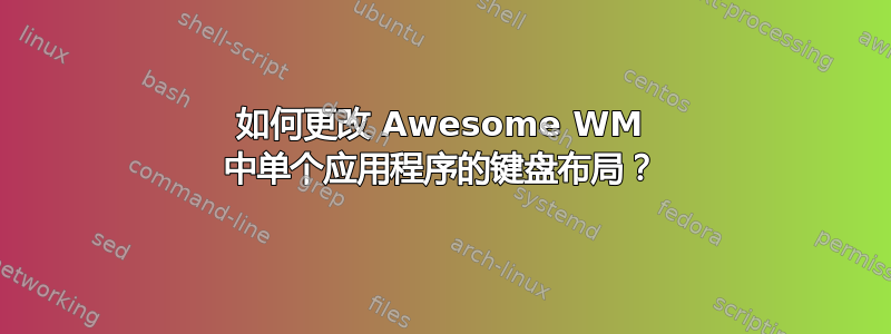 如何更改 Awesome WM 中单个应用程序的键盘布局？