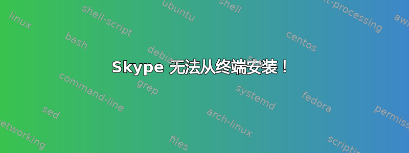 Skype 无法从终端安装！