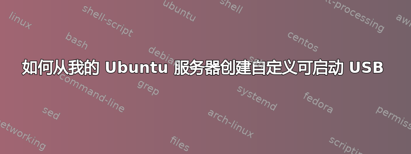 如何从我的 Ubuntu 服务器创建自定义可启动 USB