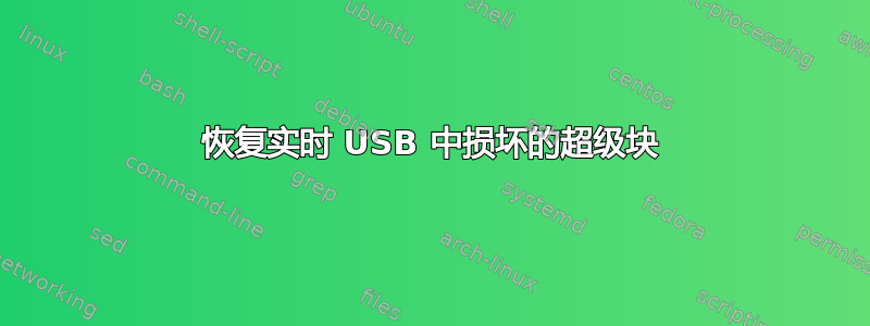 恢复实时 USB 中损坏的超级块