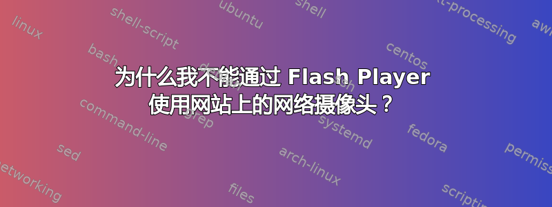 为什么我不能通过 Flash Player 使用网站上的网络摄像头？