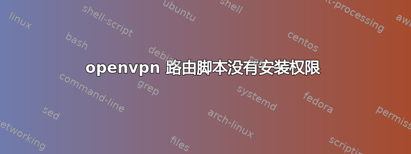 openvpn 路由脚本没有安装权限