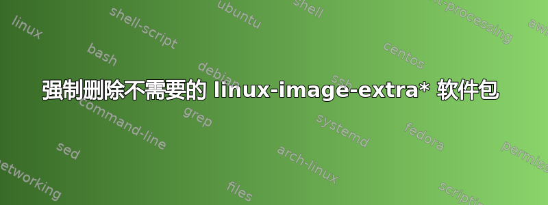 强制删除不需要的 linux-image-extra* 软件包