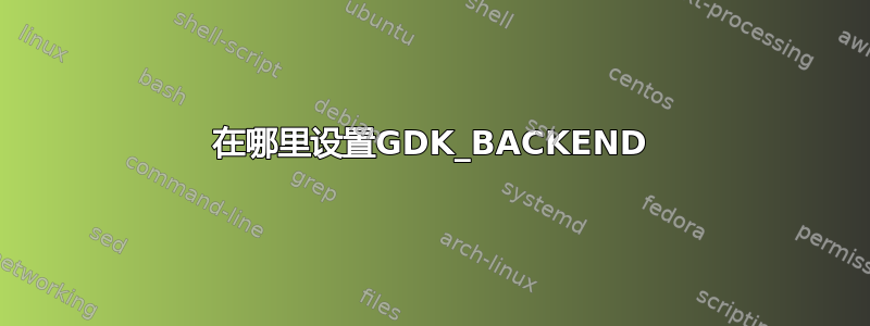 在哪里设置GDK_BACKEND