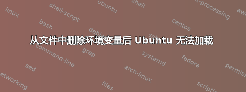 从文件中删除环境变量后 Ubuntu 无法加载