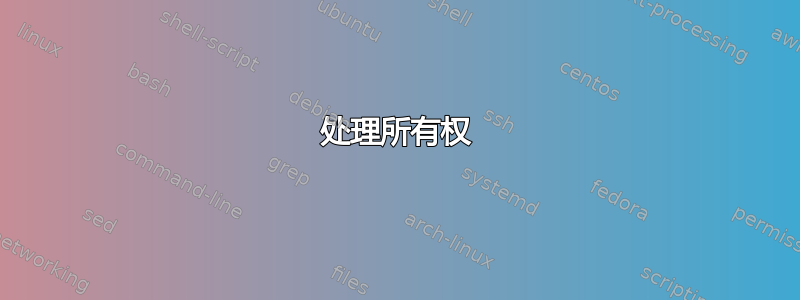 处理所有权