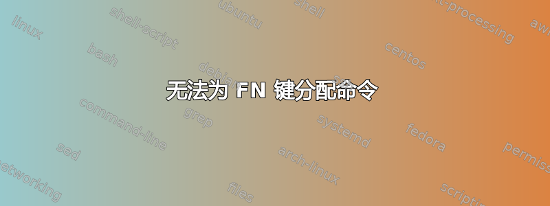 无法为 FN 键分配命令