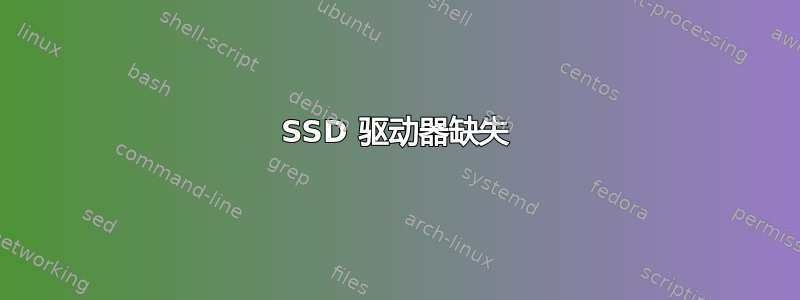 SSD 驱动器缺失