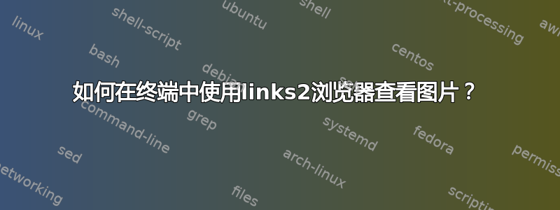 如何在终端中使用links2浏览器查看图片？