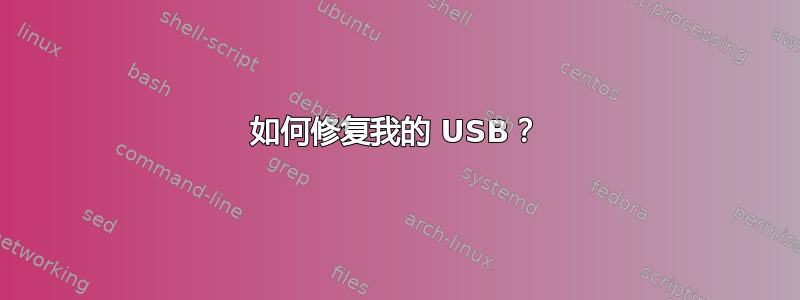 如何修复我的 USB？