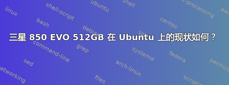 三星 850 EVO 512GB 在 Ubuntu 上的现状如何？