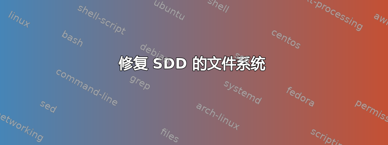 修复 SDD 的文件系统