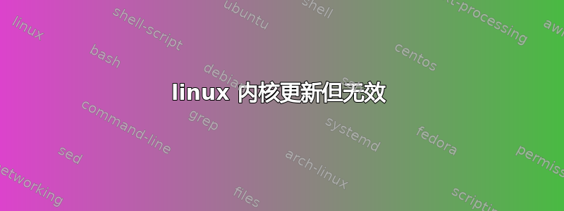 linux 内核更新但无效