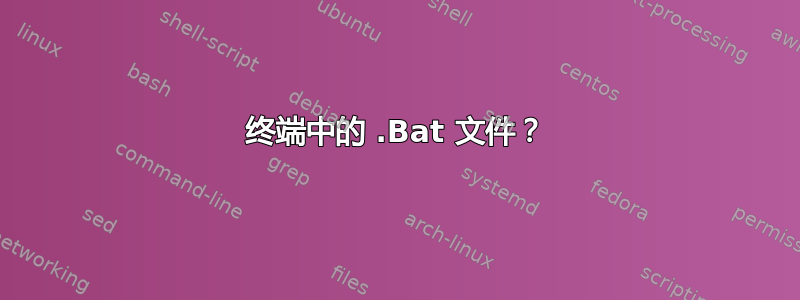 终端中的 .Bat 文件？