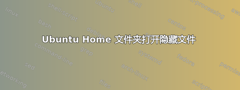 Ubuntu Home 文件夹打开隐藏文件