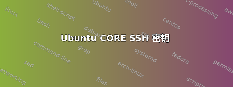 Ubuntu CORE SSH 密钥