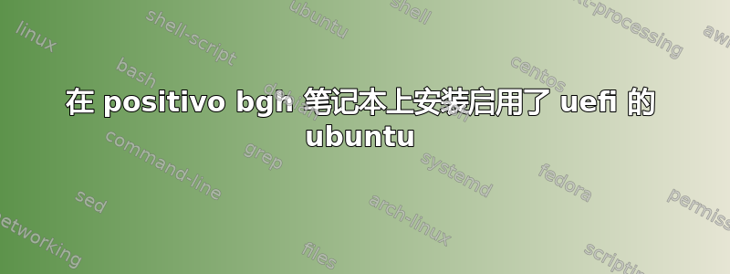 在 positivo bgh 笔记本上安装启用了 uefi 的 ubuntu