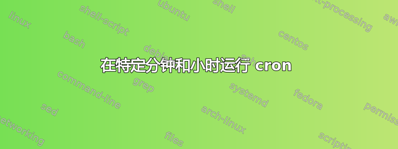 在特定分钟和小时运行 cron