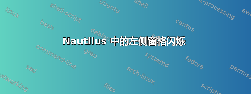 Nautilus 中的左侧窗格闪烁