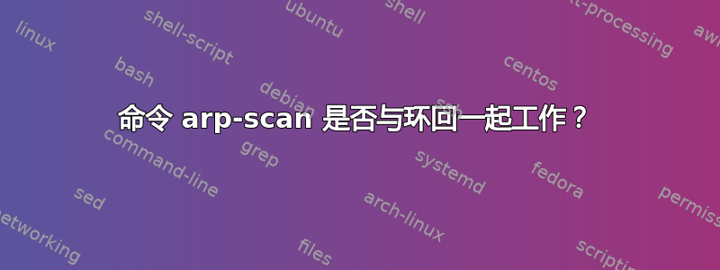 命令 arp-scan 是否与环回一起工作？