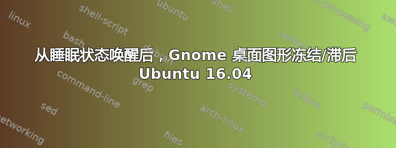 从睡眠状态唤醒后，Gnome 桌面图形冻结/滞后 Ubuntu 16.04