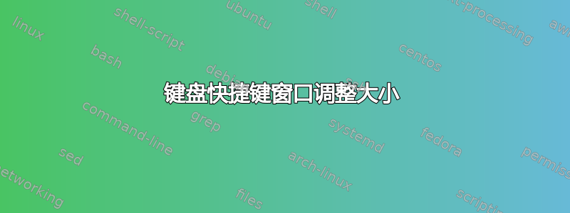 键盘快捷键窗口调整大小