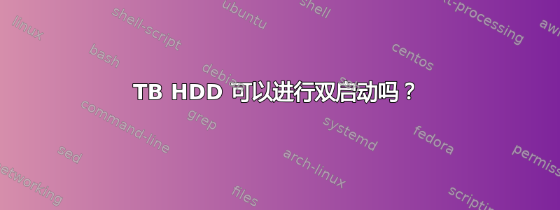 4TB HDD 可以进行双启动吗？