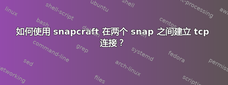 如何使用 snapcraft 在两个 snap 之间建立 tcp 连接？