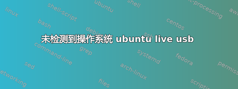 未检测到操作系统 ubuntu live usb