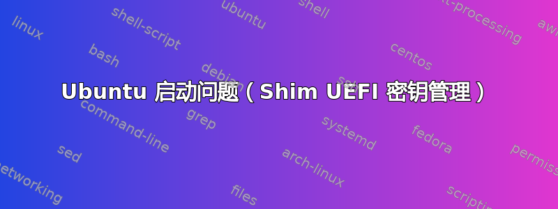 Ubuntu 启动问题（Shim UEFI 密钥管理）