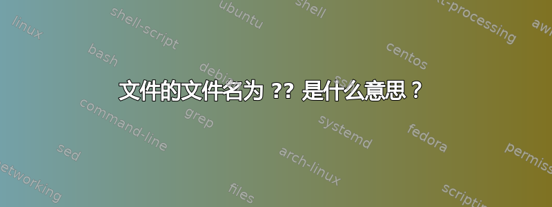 文件的文件名为 ?? 是什么意思？