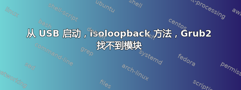 从 USB 启动，isoloopback 方法，Grub2 找不到模块