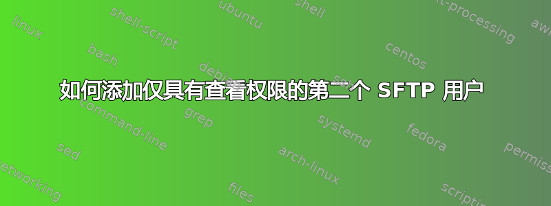 如何添加仅具有查看权限的第二个 SFTP 用户