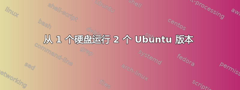 从 1 个硬盘运行 2 个 Ubuntu 版本