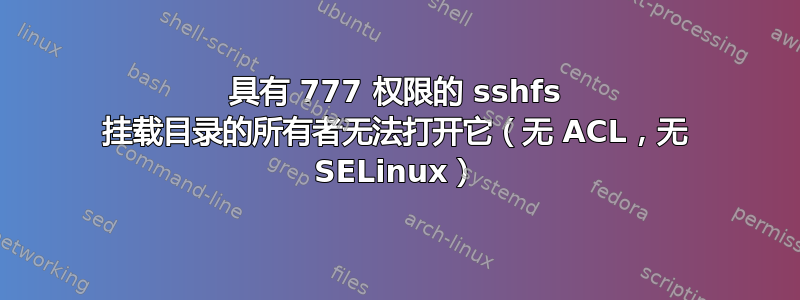 具有 777 权限的 sshfs 挂载目录的所有者无法打开它（无 ACL，无 SELinux）