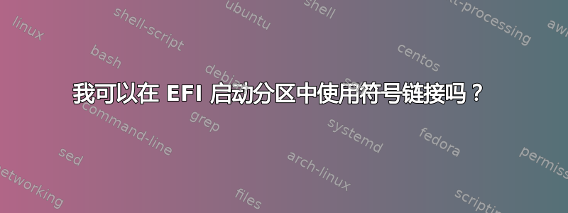 我可以在 EFI 启动分区中使用符号链接吗？