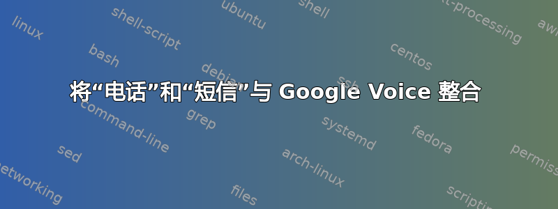 将“电话”和“短信”与 Google Voice 整合