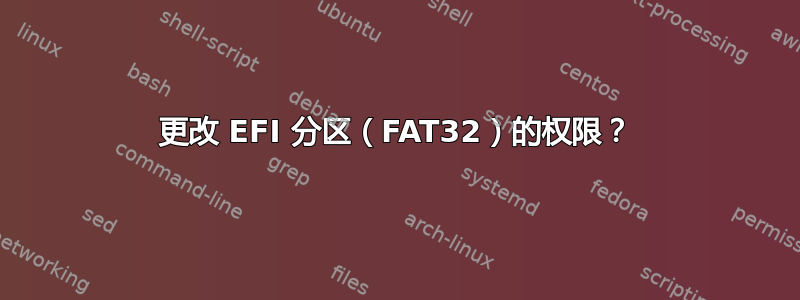 更改 EFI 分区（FAT32）的权限？