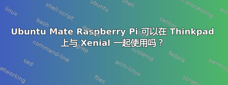 Ubuntu Mate Raspberry Pi 可以在 Thinkpad 上与 Xenial 一起使用吗？