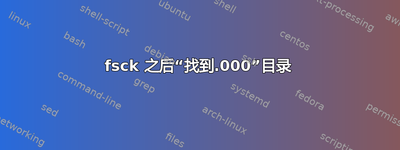 fsck 之后“找到.000”目录