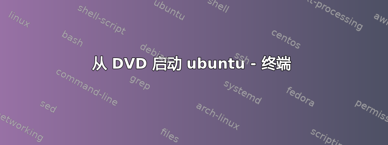 从 DVD 启动 ubuntu - 终端