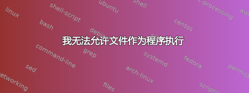 我无法允许文件作为程序执行