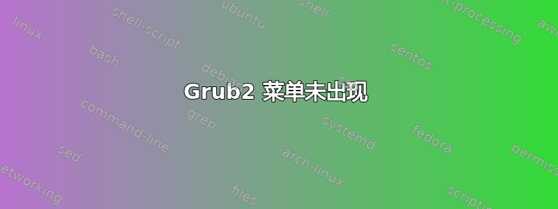 Grub2 菜单未出现