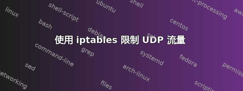 使用 iptables 限制 UDP 流量