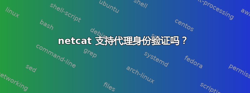 netcat 支持代理身份验证吗？