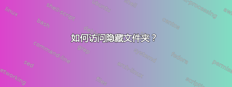 如何访问隐藏文件夹？