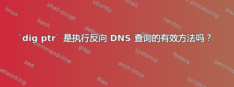 `dig ptr` 是执行反向 DNS 查询的有效方法吗？