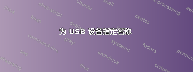 为 USB 设备指定名称