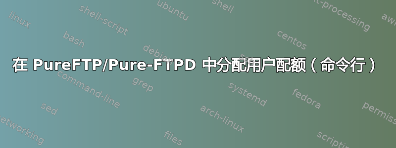 在 PureFTP/Pure-FTPD 中分配用户配额（命令行）